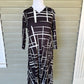 Black with White Lines Dress