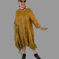 Linen 2 Pocket Dress With Soft Leaf Imprint