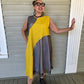 Yellow Net Insert  Dress