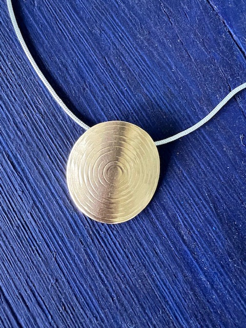 Brass “Silver Dollar” Pendant Necklace