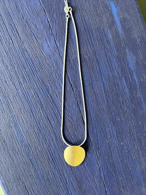 Brass “Silver Dollar” Pendant Necklace