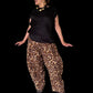 Dth Seamed Pants In Stretch Cheetah Print