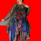 Dth 100 % Silk Waterfall Top With Pleated Chiffon