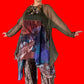 Dth 100 % Silk Waterfall Top With Pleated Chiffon