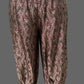 Dth 100% Silk Damask Pleated Hem Pants