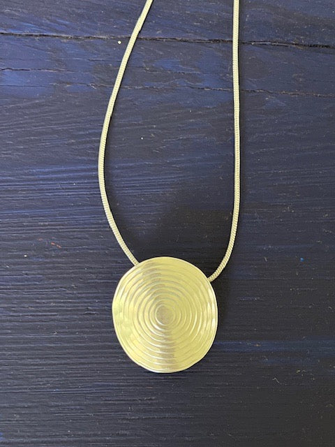 Titanium “Silver Dollar” Pendant Necklace