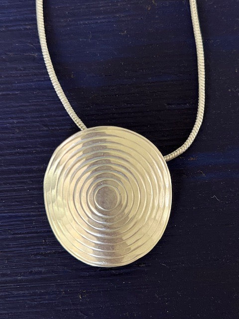 Titanium “Silver Dollar” Pendant Necklace