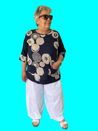 100 % Cotton Gauze Japanese Print With 2 Pockets