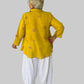 100 % Cotton Gauze Button Down Shirt In Mustard Yellow