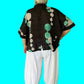 Button Down Camp Shirt Black 100% Cotton