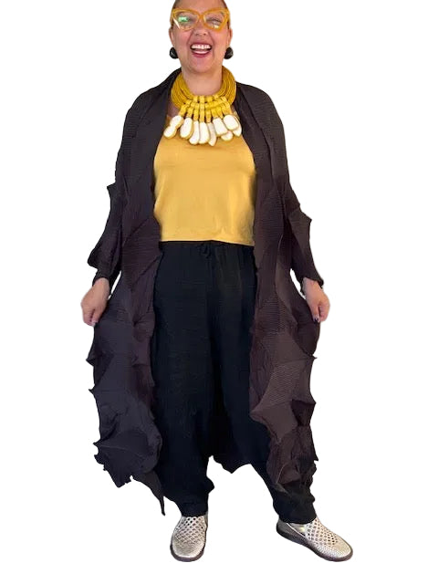 Vanite couture Long Pleats Black Duster