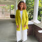 Vanite Chevron Pleats Jacket Lime