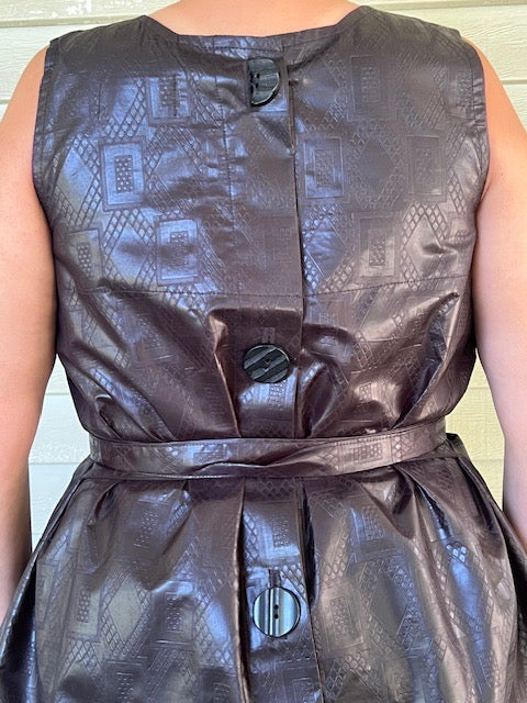 DTH Black Ankara Button Up Dress