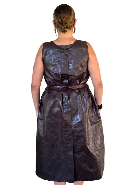 DTH Black Ankara Button Up Dress