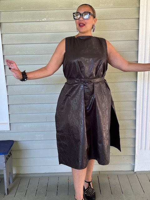 DTH Black Ankara Button Up Dress