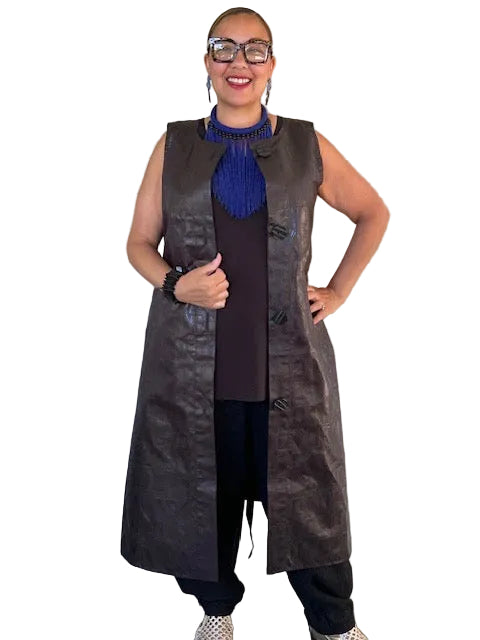 DTH Black Ankara Button Up Dress