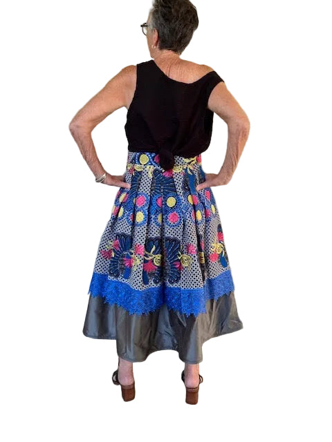Double Skirt In Silk And Cotton Ankara