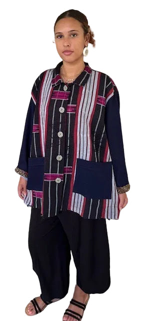 Maya Jacket in Hand woven Fabric