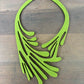 Reversible Necklace Wear In Black Or Lime Green