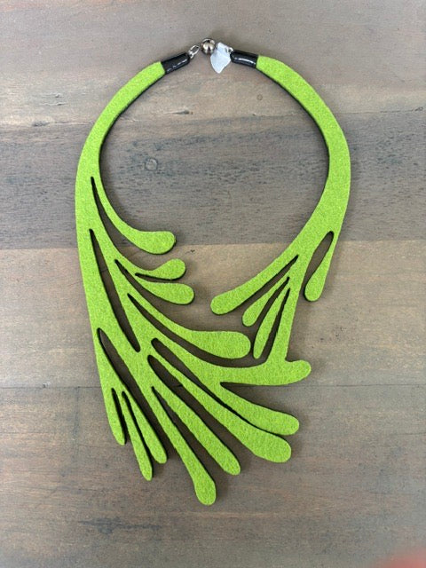 Reversible Necklace Wear In Black Or Lime Green