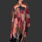 Fall wrap  In Colorfull Ikat (Trimmed In Leather)