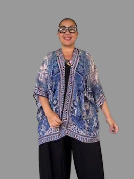 South West Chiffon Cover up( Blue or Red)