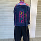 Boxing kitten Dorothy Work Jacket ( Ankara antique Indigo Guatemala textile)
