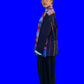 Boxing kitten Dorothy Work Jacket ( Ankara antique Indigo Guatemala textile)