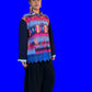 Boxing kitten Dorothy Work Jacket ( Ankara antique Indigo Guatemala textile)