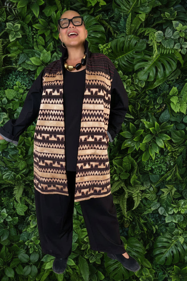 Dth Jacket Hand Embroidery In Gold