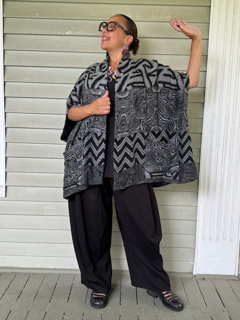 Kimono Style Cardigan in Geometric