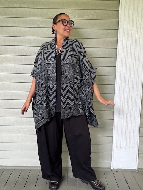 Kimono Style Cardigan in Geometric