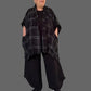 Cardigan /Vest Black With Grey Cross Stitches