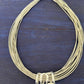Silver Piano Wire Necklace With Silver Contemporary Pendant
