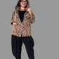 Abstract Boucle Zipper Jacket ( Carmel )