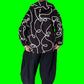 Abstract  Boucle Zipper Jacket ( Black)
