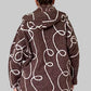Abstract  Boucle Zipper Jacket ( Brown )