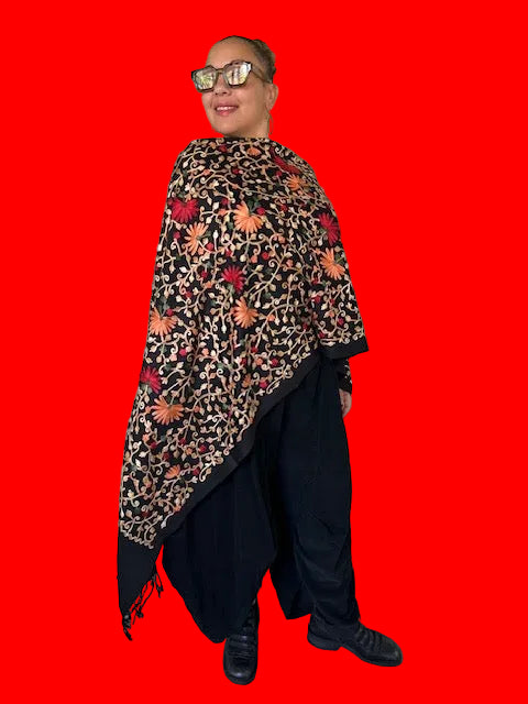 Embroidery shawl