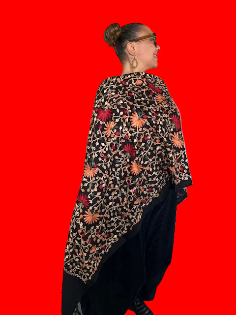 Embroidery shawl