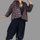 Quilted Drop Shoulder Jacket ( Brown)