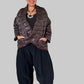 Quilted Drop Shoulder Jacket ( Brown)