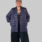 Navy Blue Side Zipper Quilted Jacket