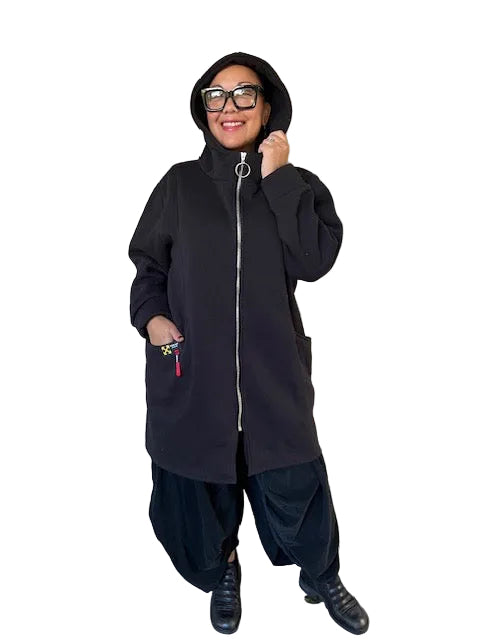 Zipper Front Two Pocket Hoodie
