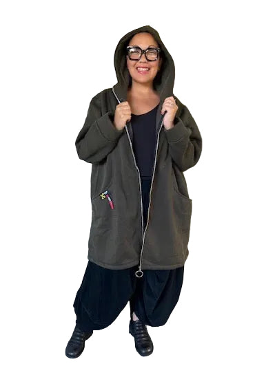 Zipper Front Two Pocket Hoodie