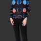 Pleats Circles Button Down Top