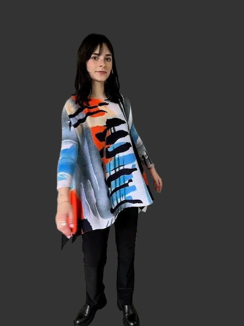 Pleats Butterfly Abstract Top