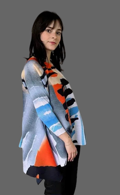 Pleats Butterfly Abstract Top