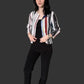 Pleats Stripe Short Jacket