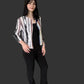 Pleats Stripe Short Jacket