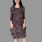 Pleats Vintage Mosaic Dress